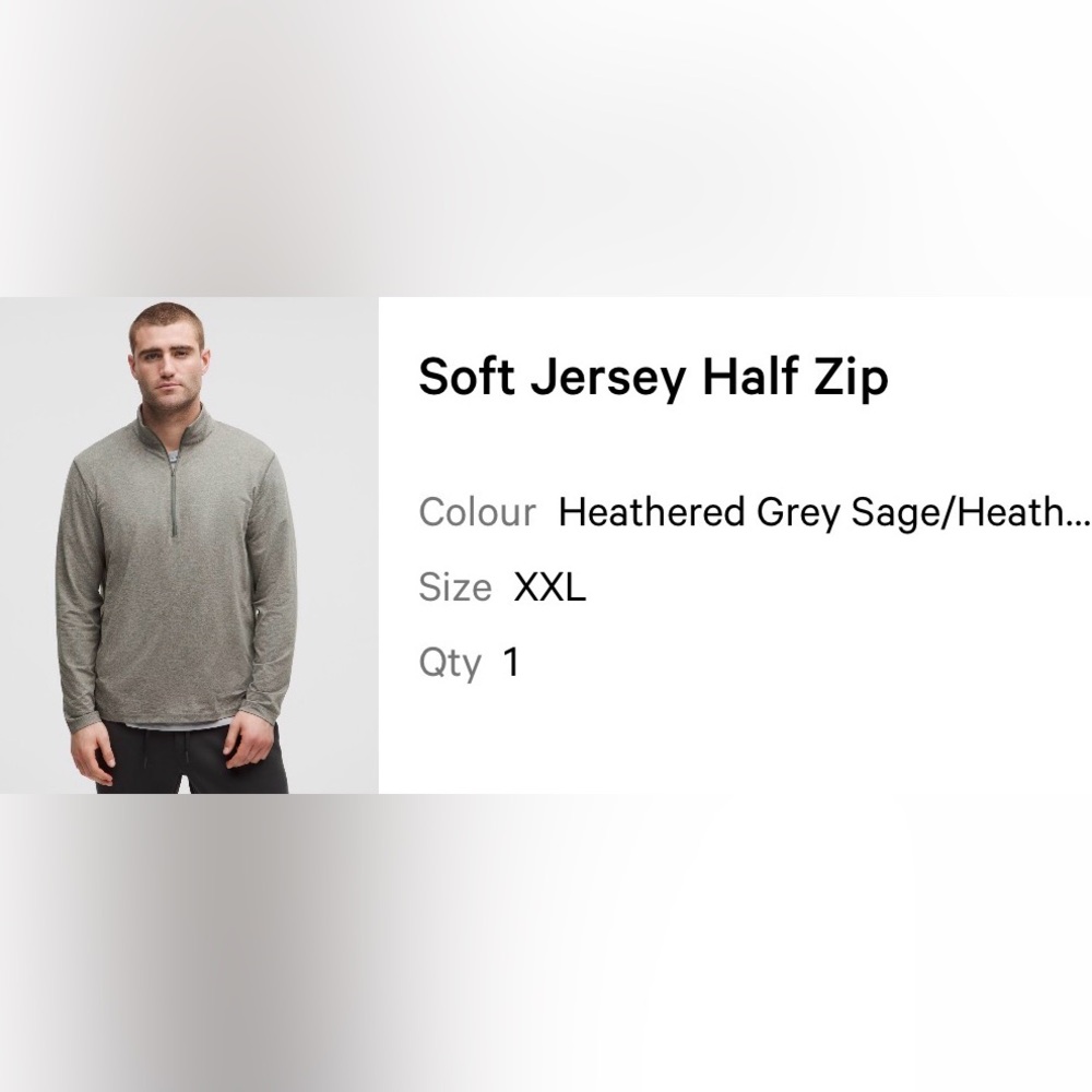 Lululemon Athletica Men's Heathered Green Half Zip NWT XXL